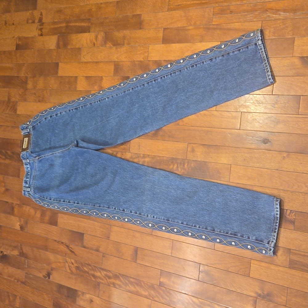 Vintage Lawman Embellished High Rise Jeans Size 7 26" - Picture 6 of 13